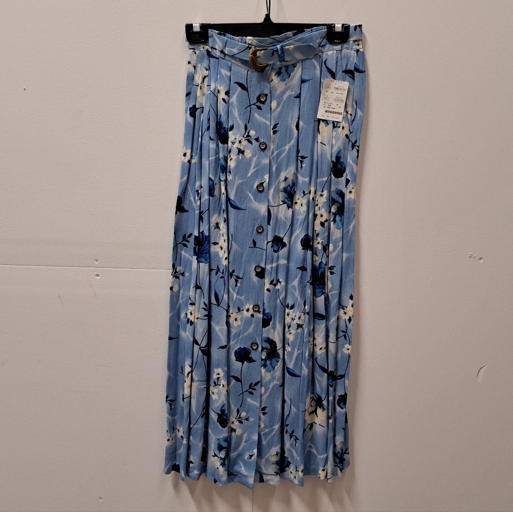 NWT 80s 90s Womens Essay 2 PC Shirt Skirt Set Floral print sz 12 Top & 10 Skirt - Picture 9 of 12